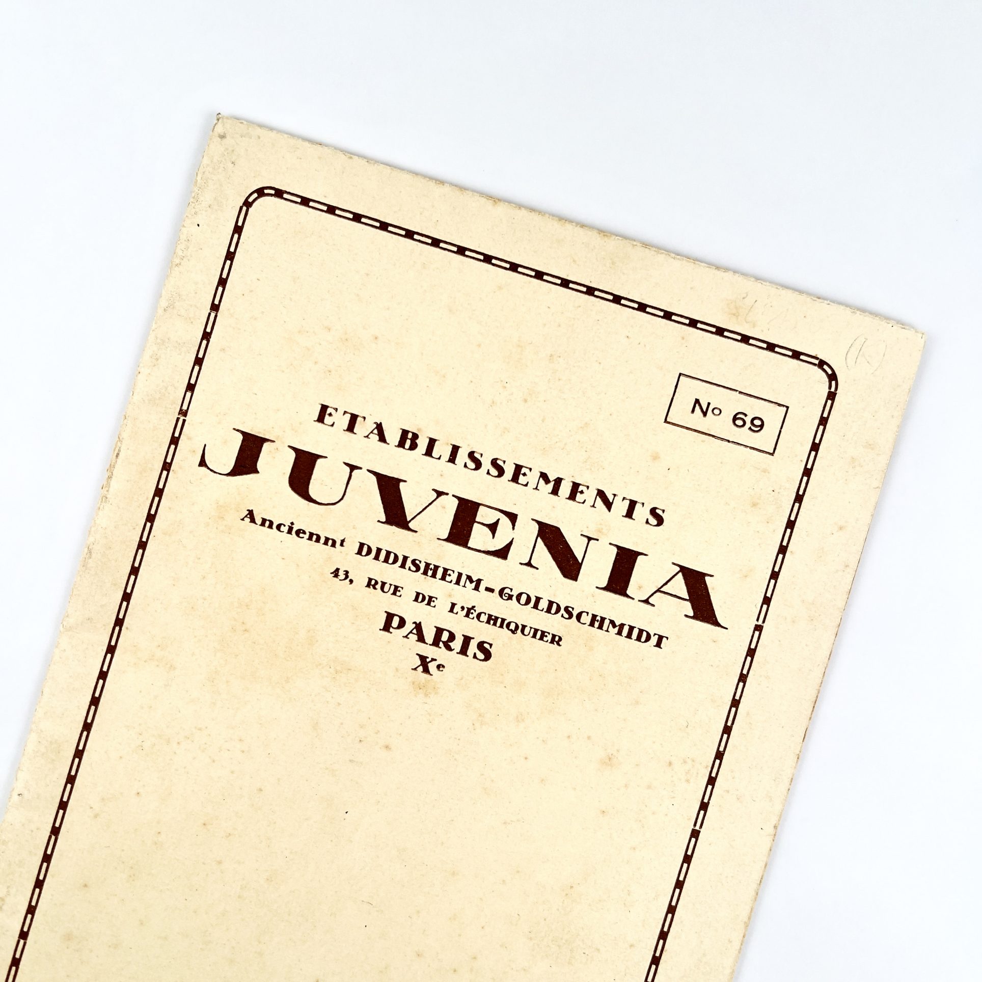 CATALOGUE ETABLISSEMENTS JUVENIA CIRCA 1930