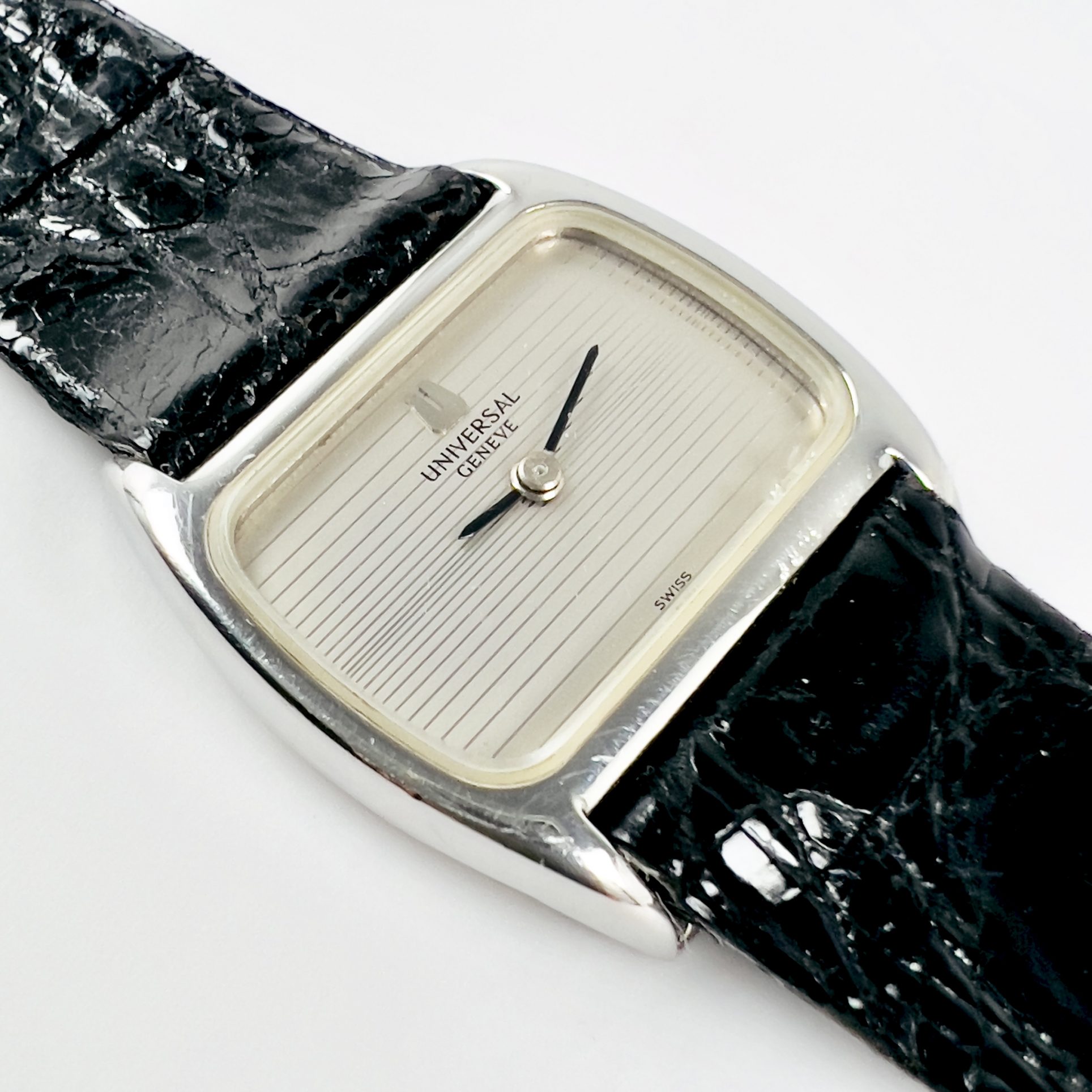 MONTRE FEMME UNIVERSAL GENÈVE STRIPE DIAL CIRCA 1970 – Image 4